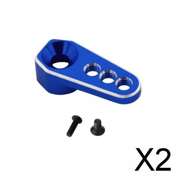 2xM3 25T Aluminum Metal Servo Horns Steering Arm Server Rocker for 2065T Trucks Dark Blue