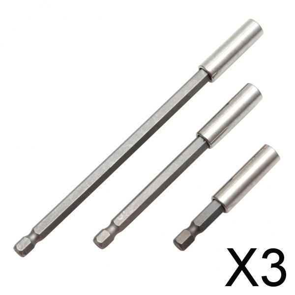 3x3 Pieces 1/4 Hex Mini Precision Magnetic Screwdriver Bit Holder 60-100-150mm