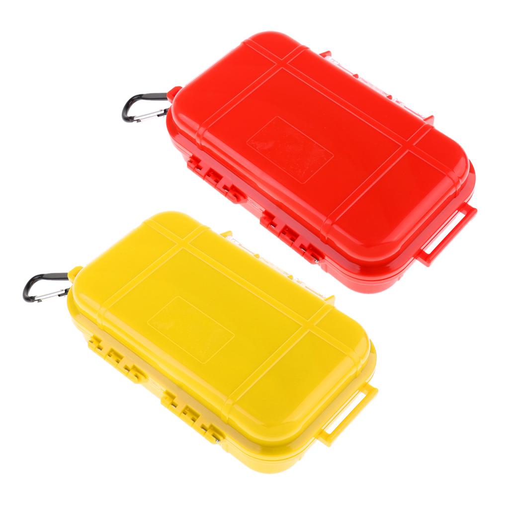 2 Pieces Outdoor Shockproof Survival Waterproof Storage Case Box Container
