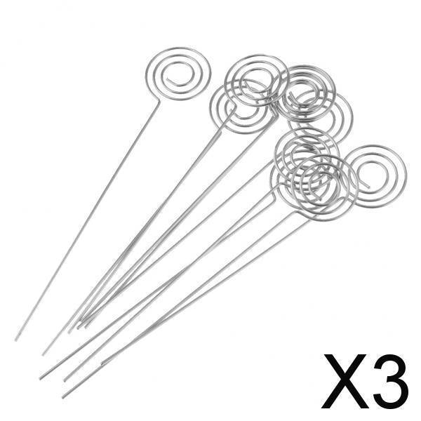 3xcarbon steel wire assorted shape photo clip holders round shape 120x22mm