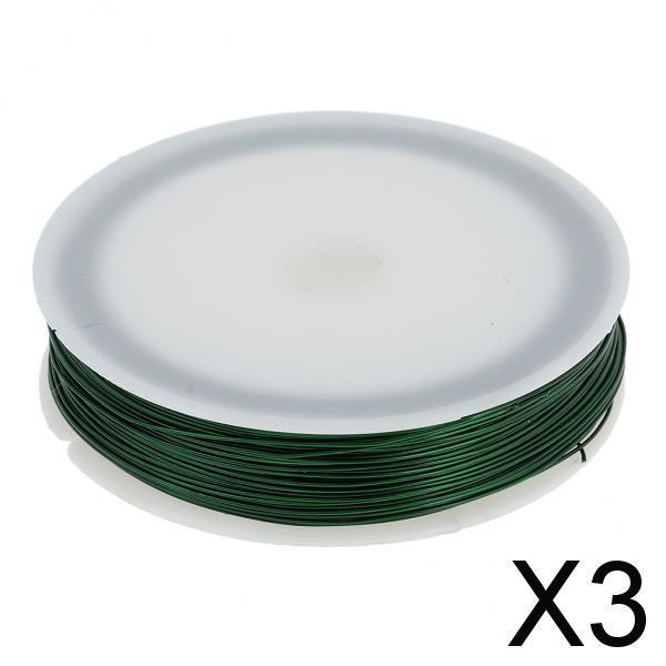 3x40m Iron Wire Thin Iron Line for DIY Model Making & Binding Green