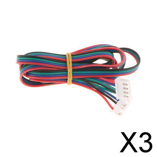 3x1m/3ft 3D Printer 4pin to 6pin Stepper Motor Extended Cable Lead Wires