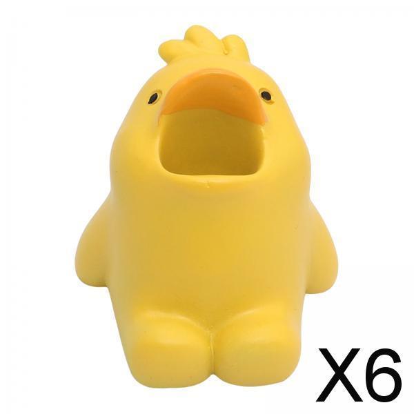 6xCute Tooth Brush Storage Wall Mounted Shower Adhesive for Household duck