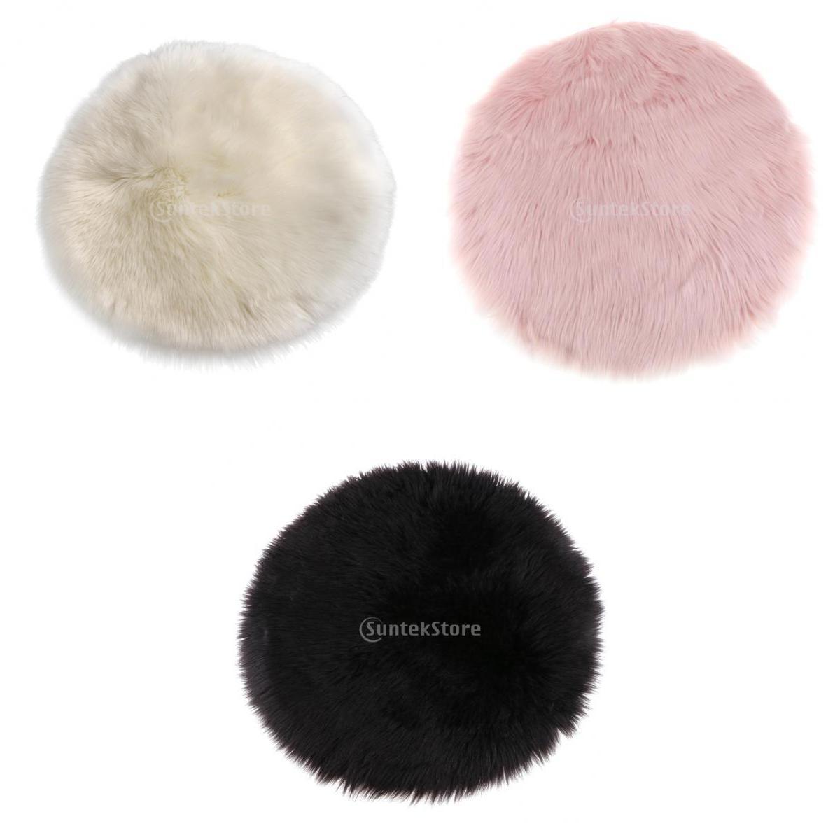 3Pieces Soft Sheepskin Skin Faux Fur Fake Rug Mat Small Rugs