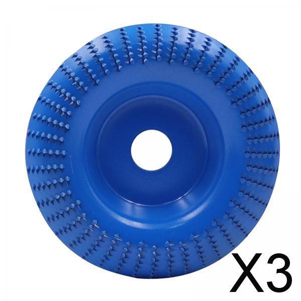 3x100mm Angle Grinder Disc Wood Grinding Wheel Woodworking Tool Blue