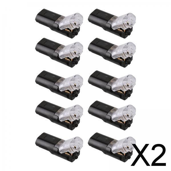 2x10x Pluggable LED Wire Connectors Low Voltage Compact Wire Wiring Connectors