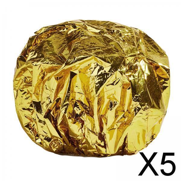 5xShower Cap Heat Insulation Hat Tin Foil Cover Women Hair Salon Hairdressing Aureate