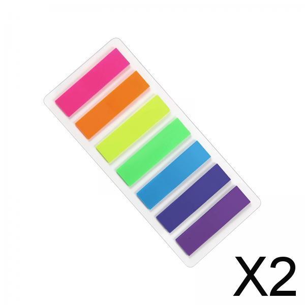 2xIndex Tabs Writable Page Sticky Notes for Diaries Book Markers Magazines Seven Colors