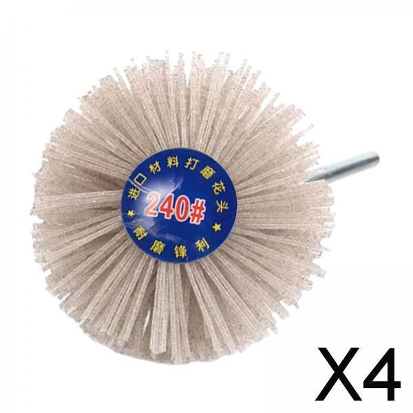 4xGrinding Nylon Wheel Brush Wire Brush Wheel Cup Brush for Polishing 240 Grit