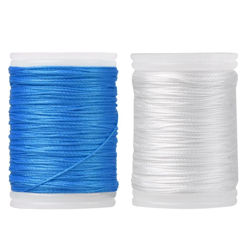 2 Rolls 110m Archery Bow String Serving Thread Bowstring Protect Blue White
