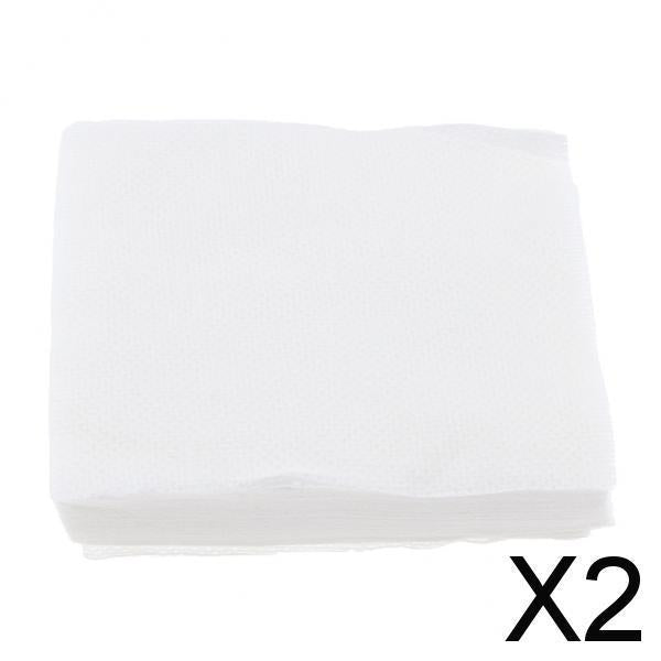 2x200x Disposable Face Cleansing Makeup Removing Square Cotton Pads Nail Wipes