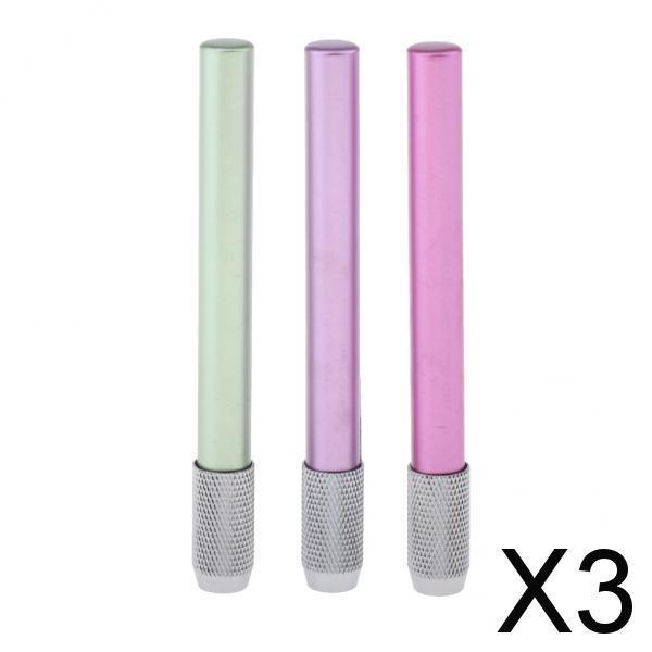 3xAssorted Colors Pencil Lengthener Pencil Extender Holder rosy+green+purple