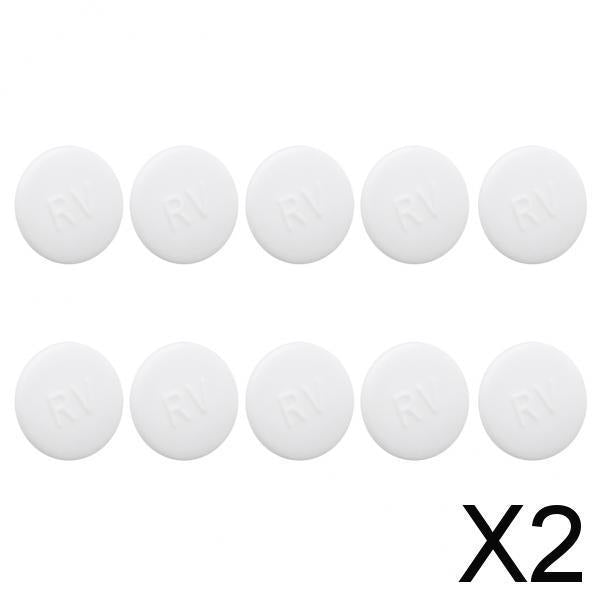 2x10pcs Hex Socket Allen Bolt Screw Hexagon Head Cover Cap Protector M6 White