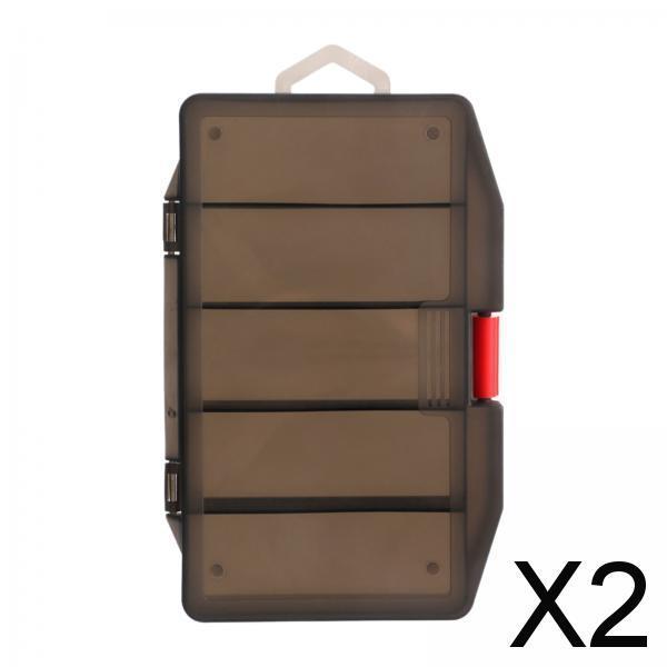 2xFishing Tackle Box Portable Fishing Storage Box Fishing Tools Box Waterproof M