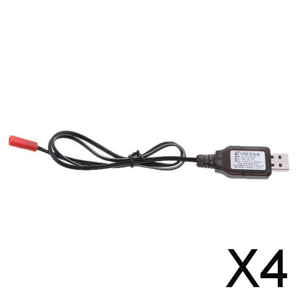 4x7.2V USB to JST-2P Plug NI-MH/NI-Cd Battery Charging Cable for RC Drone Toys