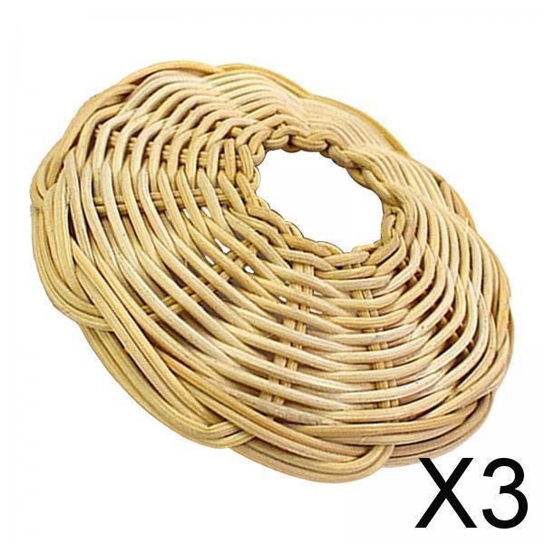 3xRattan Woven Lamp Shade Vintage Style Lampshade for Cafe Outdoor Living Room