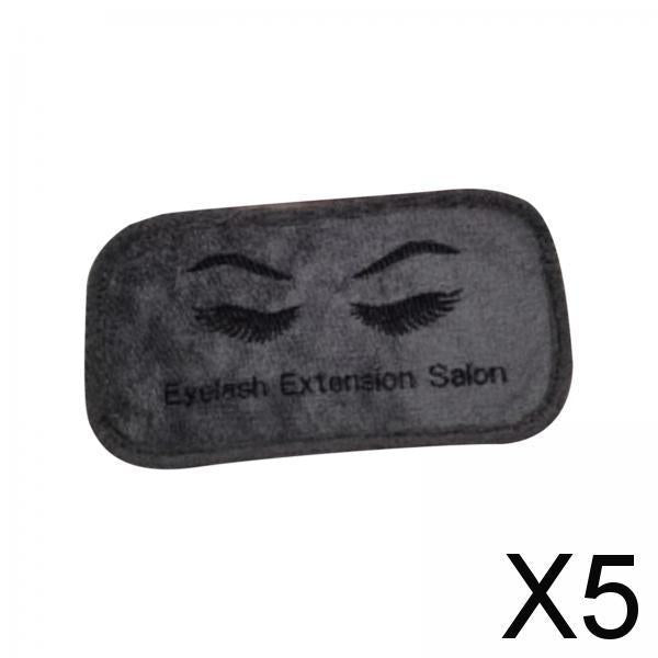 5xDurable Eyelash Extension Forehead Pad Microfiber Extension Holder Tray Soft Gray