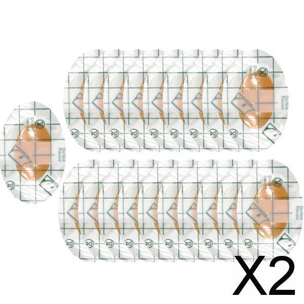 2x20Pcs Ear Stickers Soft Waterproof Ear Protectors for Shower Newborn Infants 4.4cmx6.8cm