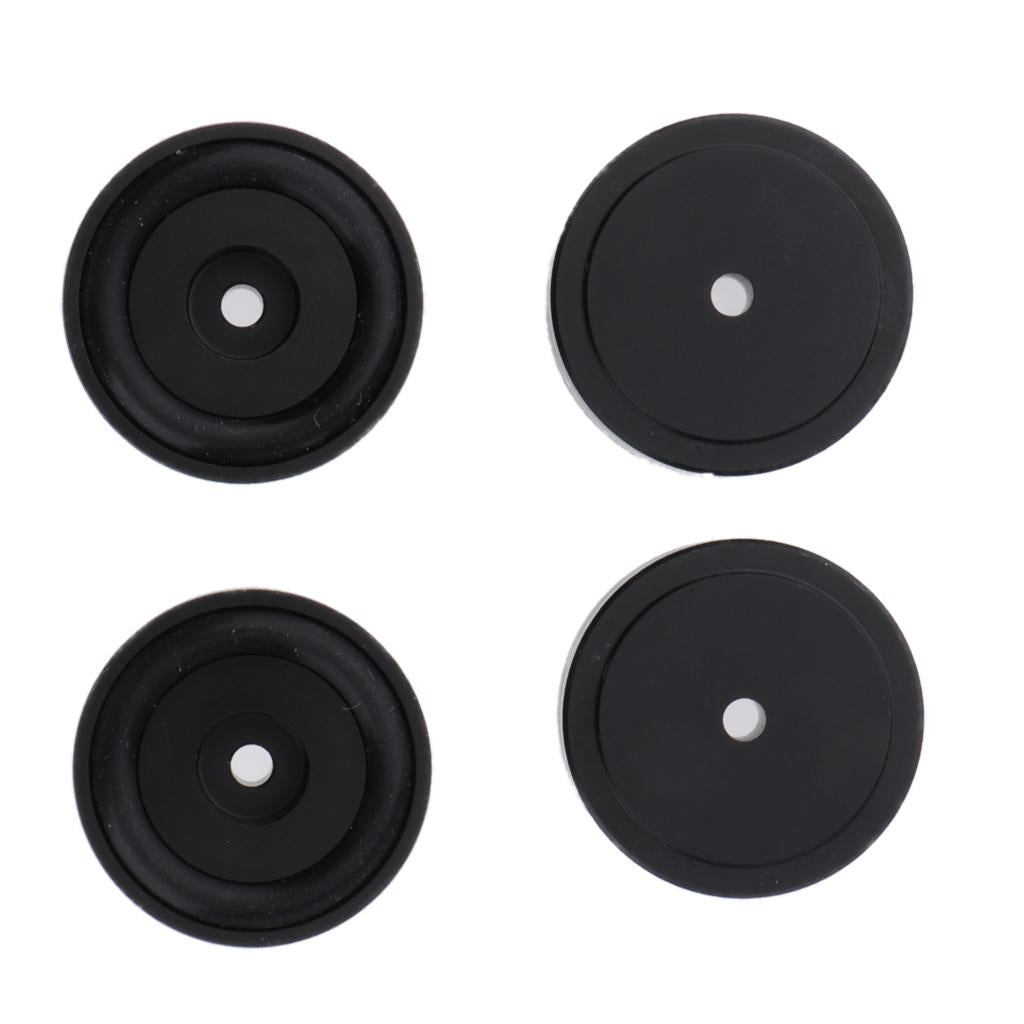 4x 50*15mm Aluminum Isolation Feet Pad Stand Base For CD Turntable Radio AMP Black