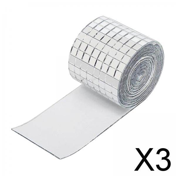 3xMirror Mosaic Tiles Bulk Self Adhesive Mini Disco Ball Mirror Tiles for Vase 5mmx5mm