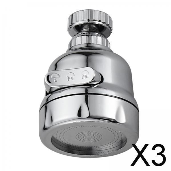 3x360 Rotation Sink Tap Faucet Extender Water Saving Swivel Tap Aerator 22mm