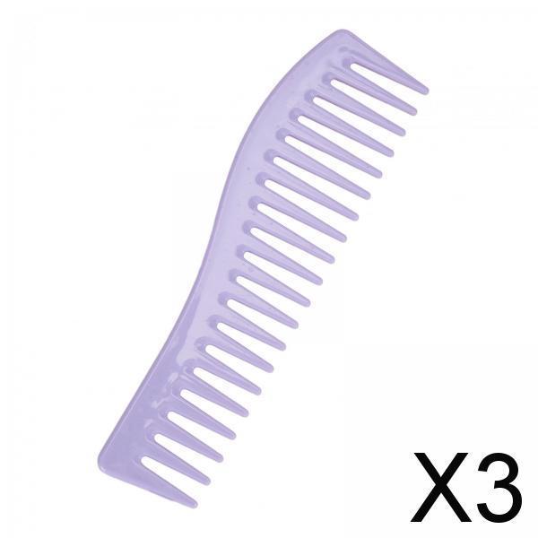 3xHair Detangling Comb Hair Combs for Long Wet Hair Curly Hair Wide Tooth Comb Purple
