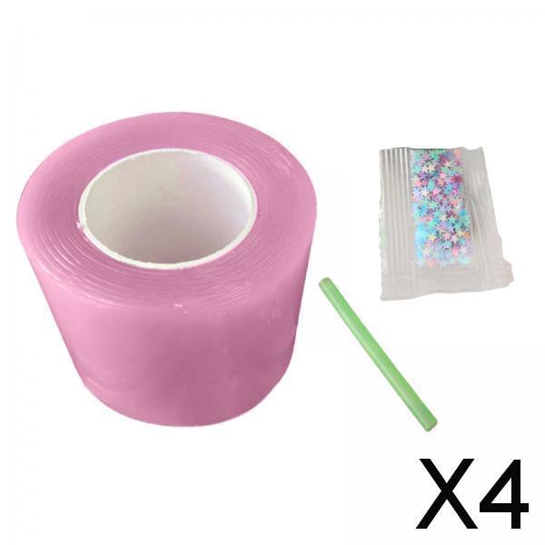 4xNano Mounting Tape Household Mounting Tape for Educational Toy Handmade Ball 1mmx4.5cmx1m violet