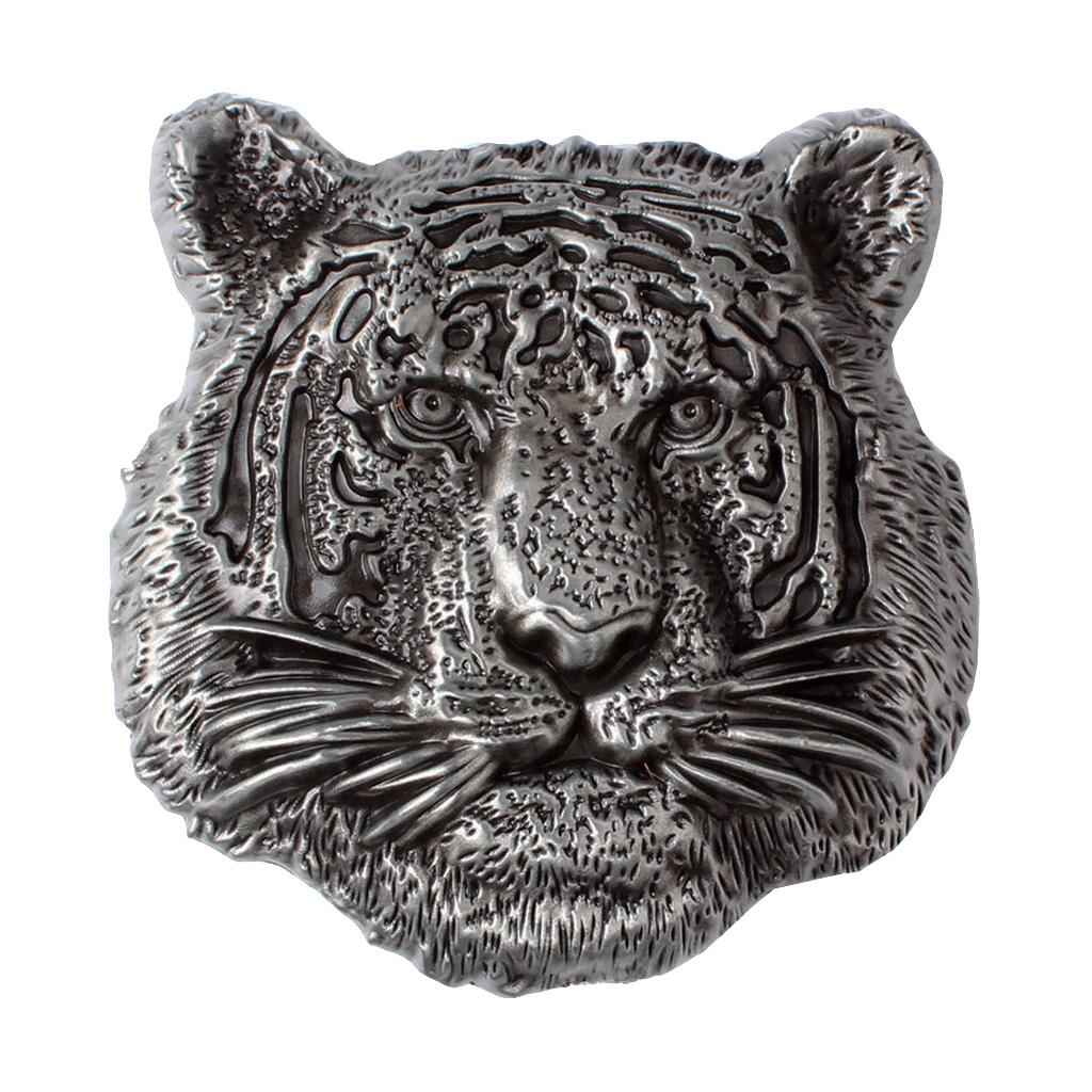 Vintage 3D Tiger Head Belt Buckle Western Cowboy Cool Novelty Accessories