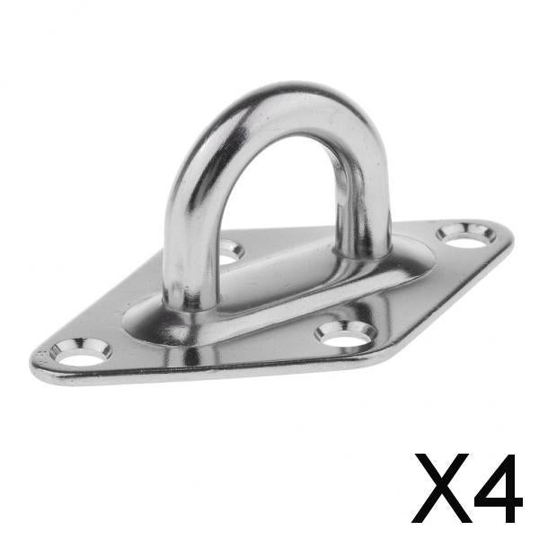 4x304 Stainless Diamond Pad Eye Durable for Marine Grade polished finish
