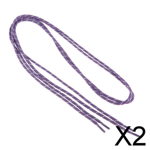 2x1 Pair Sports Climbing Shoelaces Colored Oval Athletic Shoe Lace Purple