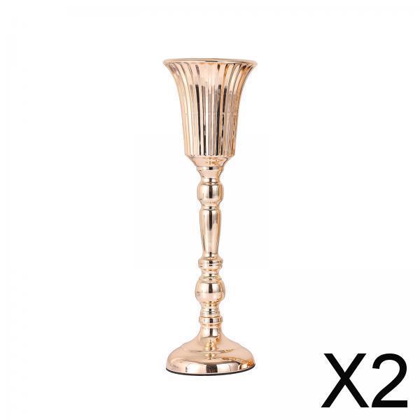 2xIron Flowers Vase Flower Arrangement Flowerpot for Hotel Office Decoration L