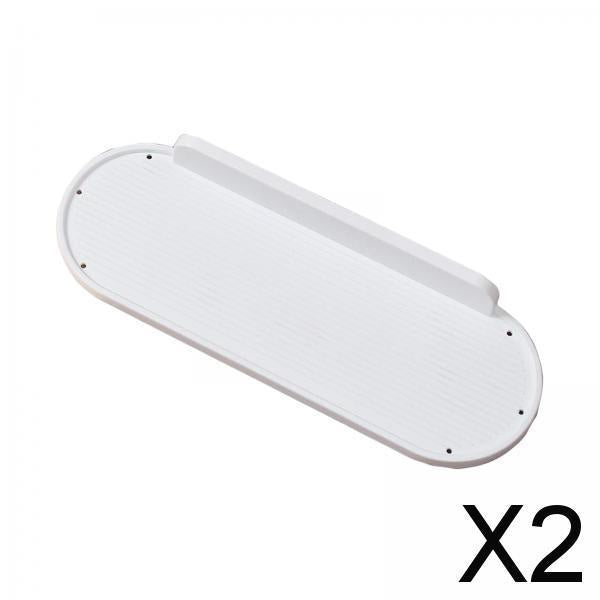 2xFloating Wall Shelves Kitchen Wall Spice Jar Shelves for Hotel Living Room White