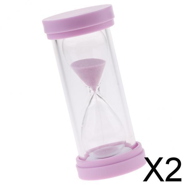2x3 Minutes Round Sandglass Hourglass Sand Clock Timers Timing Tools Purple