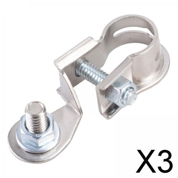 3xBrass Top Post Battery Terminals Clamp Spare Parts for Boat RV Vehicles