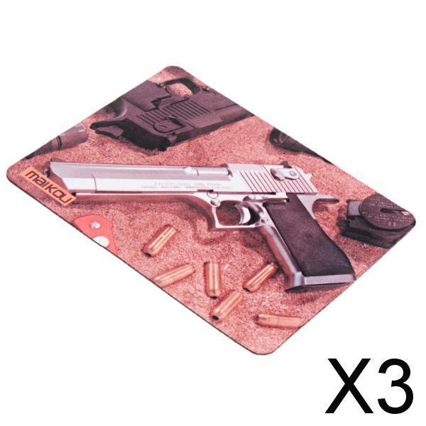 3xMaikou Gaming Mouse Pad Computer Desk Mat 18*20cm silver