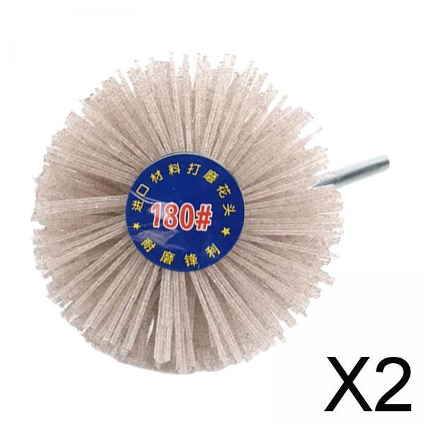 2xGrinding Nylon Wheel Brush Wire Brush Wheel Cup Brush for Polishing 180 Grit