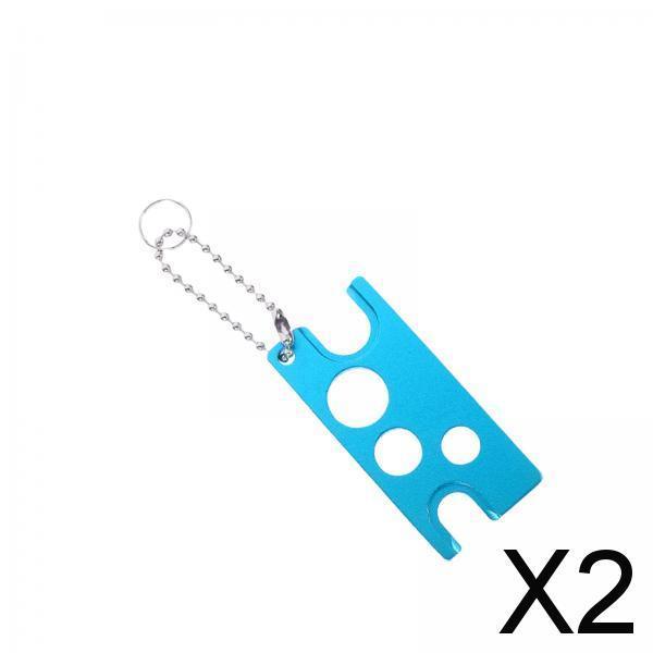 2xEssential Oil Bottle Opener with Keychain Universal Cap Remover Accessory Blue