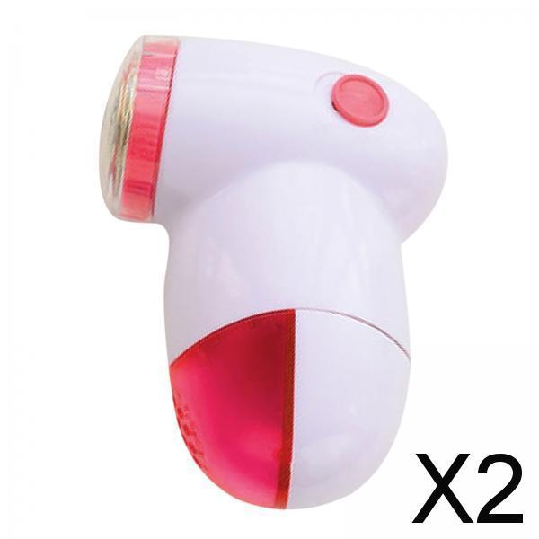 2xSmall Fuzz Remover Cleaning Tool Visible Box for Carpets Sofa Clothing Red