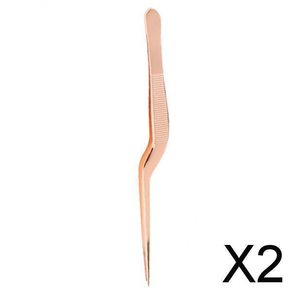 2xEar Tweezers Remover Stainless Steel Earwax Forcep Cleaner Ear Wax Tools