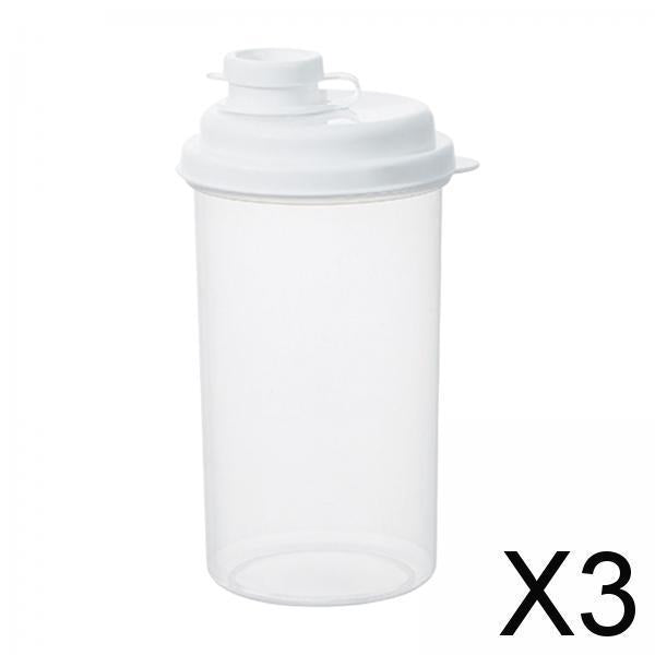 3xTransparent Drink Cup W/ Lid Container PP Storage for Tea Coffee Smoothie