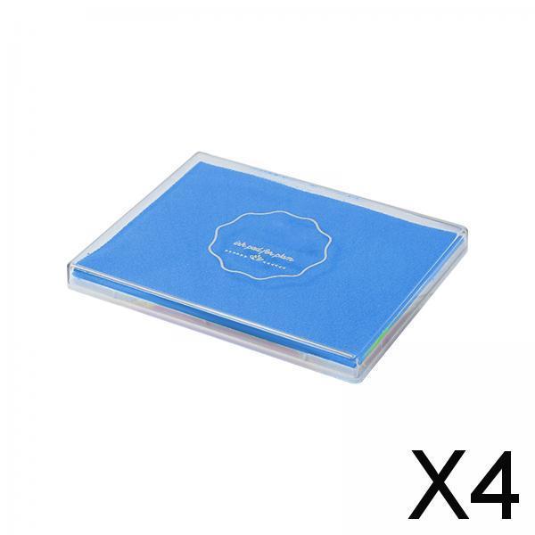 4xKids Stamps Ink Pad Kids Stamp Pad Art Washable Greeting Cards Poster DIY Blue