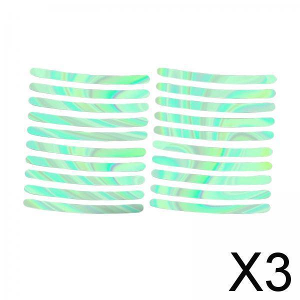 3x20Pcs Car Wheel Hub Reflective Stickers for Bicycle Night Driving