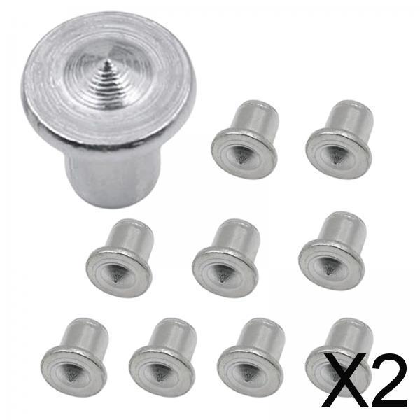 2x10Pcs Portable Center Dowel Pins Dowel Drill Points Pin for Woodworking 6mm