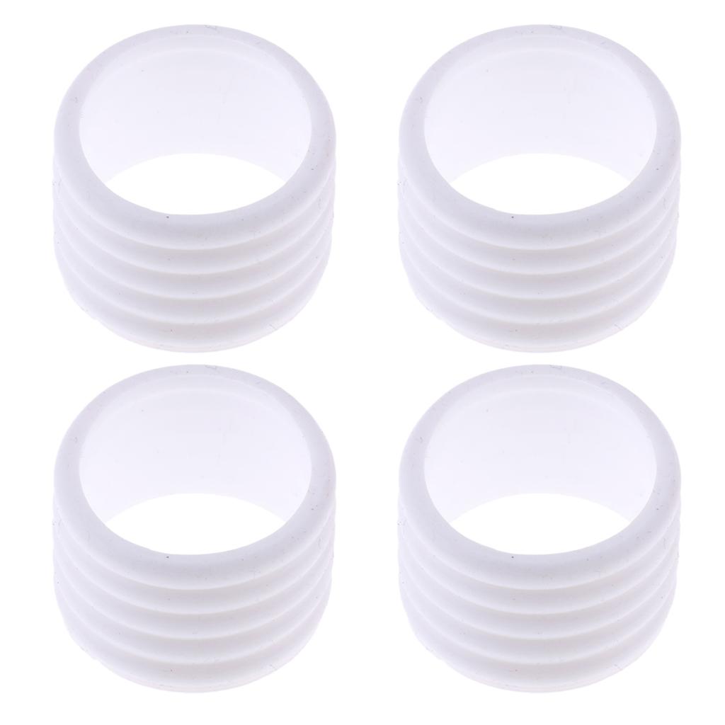 4Pcs Badminton Tennis Racket Handle Fix Ring Protector Band Overgrip White