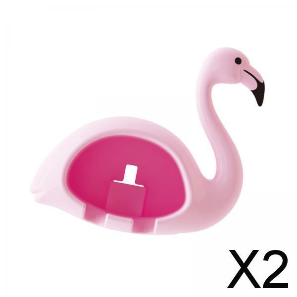 2xPunch Free Wall Toothbrush Holder Organizing Rack for Shower Room Generic Pink