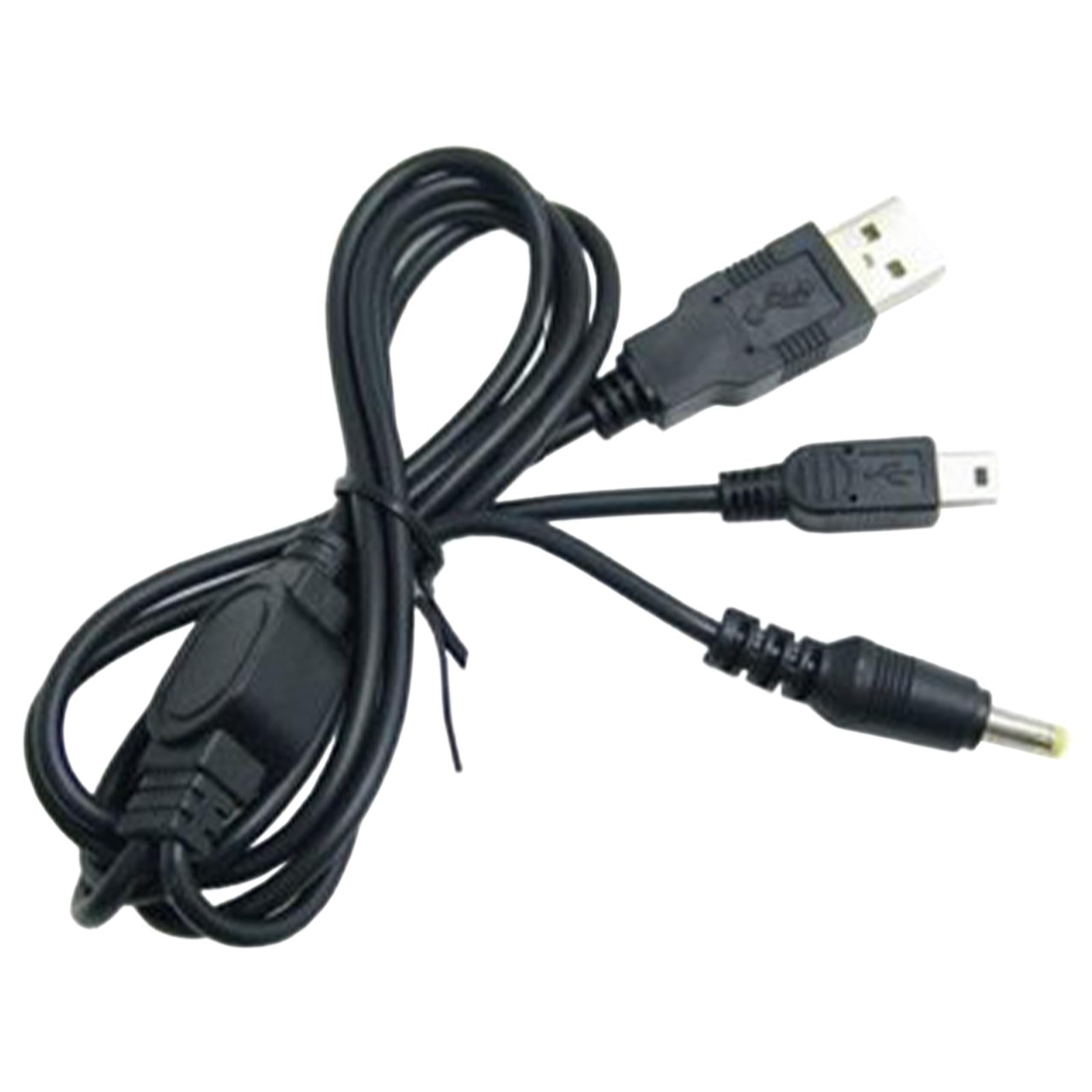 5x2 in 1 USB Charging High Speed Data Cable for Sony Psp 1000 2000 3000 Black