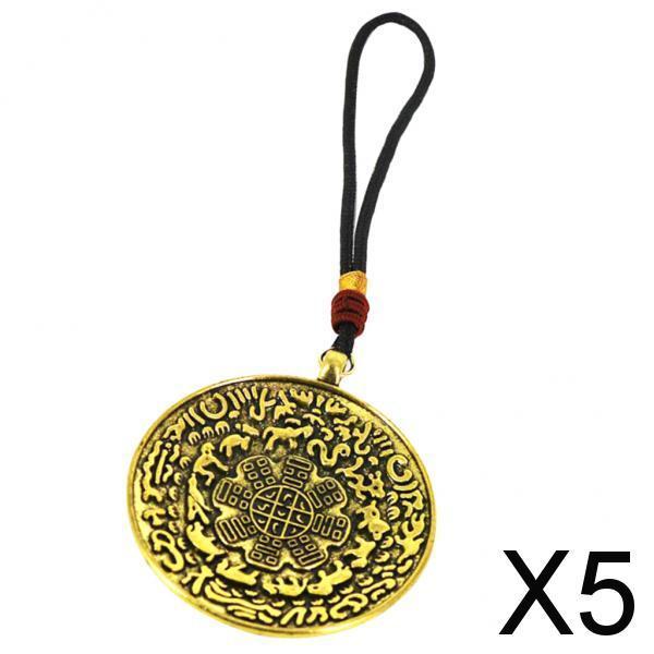 5xTibetan Buddhism Eight-diagram-shaped appetizer Amulet Hang Penadnt