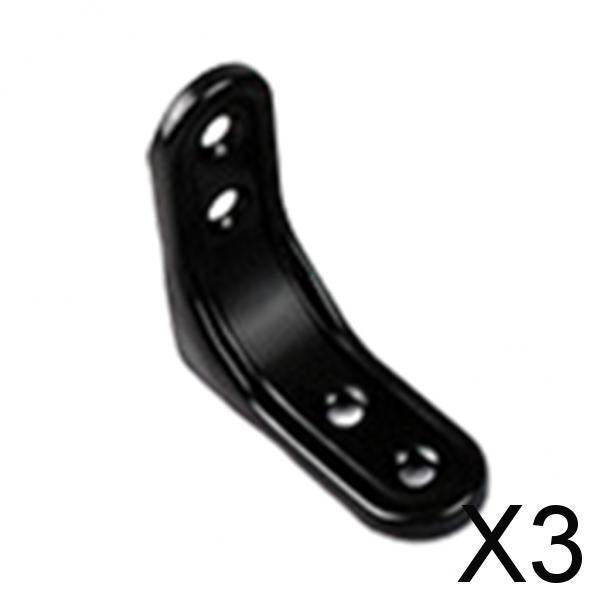 3xHeavy Duty Shelf Bracket Wall Hanging Shelve L Shaped Brackets Black 2Inch