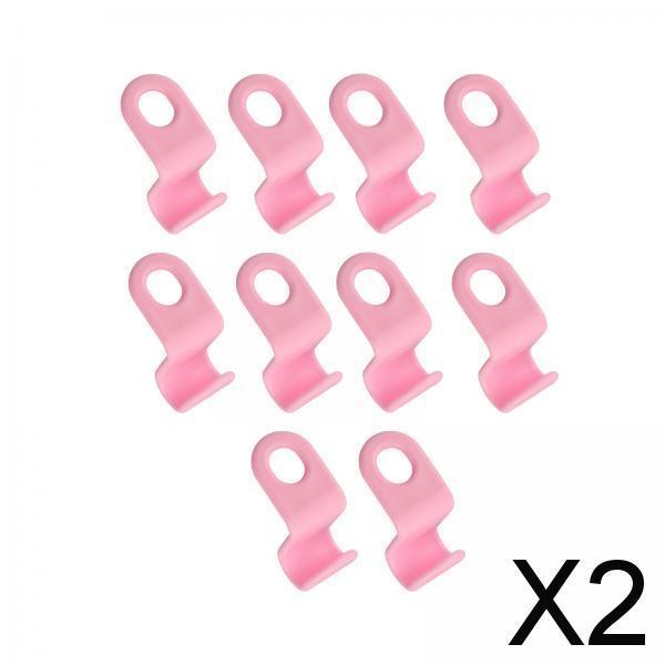 2x10x Heavy Duty Closet Cabinet Space Savers Hangers for Pants Caps Coats Pink