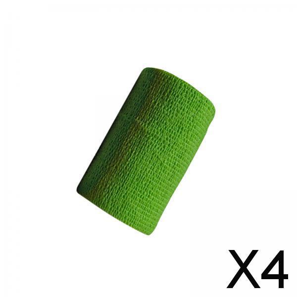 4xVet Wrap 4 inch Wide Non Woven Elastic Self Adherent Wrap for Dogs Pet Ankle Green